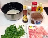 テケトー料理18☆炊飯器de豚ニラ炒飯作り方1写真