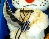 妖怪ウォッチ おにぎり侍 キャラ弁★作り方8写真