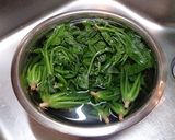＊ほうれん草とコーンのおひたし＊作り方1写真