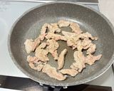 豚🐷こま肉🥩とキャベツ🥬の麺つゆ煮😃作り方1写真