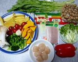 野菜たくさんのホタテとベーコンパスタ☆作り方1写真