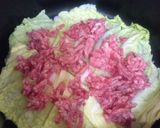 材料3つ☆簡単白菜とひき肉の重ね煮作り方2写真