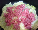 材料3つ☆簡単白菜とひき肉の重ね煮作り方2写真