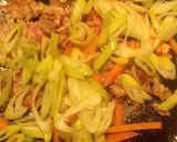 ☆小松菜と豚肉のオイマヨ炒め☆作り方5写真