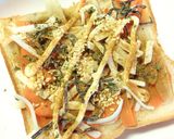 牛蒡・人参×桜えびのカレー風味和トースト作り方6写真