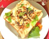 ツナごぼうの胡麻塩昆布和トースト作り方5写真
