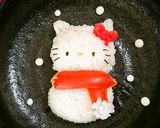 キャラ弁*雪だるまキティちゃん作り方6写真