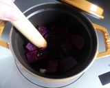 ストウブで坊ちゃんかぼちゃ×紫芋作り方4写真