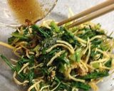 「あまり苦くない」春菊の玉子焼き和え作り方8写真
