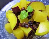 レンジで簡単＊薩摩芋とパインのレーズン煮作り方4写真