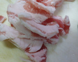 わさび菜と豚ばら肉の卵とじ作り方5写真