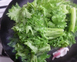 わさび菜と豚ばら肉の卵とじ作り方7写真
