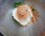 わさび菜としゃけフレークのおにぎり作り方6写真