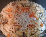 シラスとキノコの炊き込みご飯作り方5写真