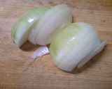 フライパンで 海老 白菜の トマト煮込み作り方1写真
