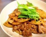 簡単★レンコンと豚肉の甘辛炒め作り方6写真
