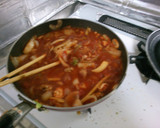 フライパンで 海老 白菜の トマト煮込み作り方5写真