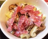 しいたけと生サラミのグラタン作り方4写真