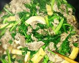 春菊大量消費！牛肉と春菊のすき焼き風煮作り方6写真