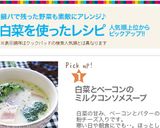 白菜とベーコンのミルクコンソメスープ作り方10写真