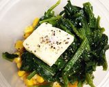 レンジでチンするほうれん草&コーンバター作り方1写真