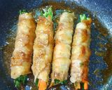 豚バラで野菜くるくる☆しょうが焼き♪作り方5写真