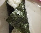 人気超時短!一本で三色おにぎらず高菜鮭☆作り方4写真