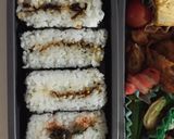 人気超時短!一本で三色おにぎらず高菜鮭☆作り方7写真