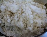 厚手鍋で炊く麦入りご飯～氷を加えて～作り方5写真