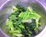 簡単！青菜のなめたけ和え作り方2写真
