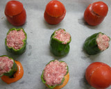 トマトとピーマンの肉詰めとさつま芋サラダ作り方4写真