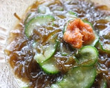 さっぱり！もずく&きゅうりの梅醤油和え作り方4写真