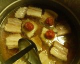 料理のための清酒で☆豚バラとネギの梅干煮作り方2写真