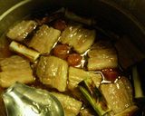 料理のための清酒で☆豚バラとネギの梅干煮作り方3写真