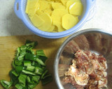 じゃがいもと豚肉のキムチ炒め作り方1写真
