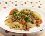 簡単☆大根•人参•蓮根と挽き肉の味噌炒め作り方7写真