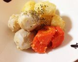 塩とオリーブオイルだけで♡里芋の蒸し焼き作り方4写真
