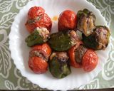 トマトとピーマンの肉詰めとさつま芋サラダ作り方5写真