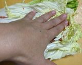 白菜と塩昆布入り豚ミンチのミルフィーユ鍋作り方4写真