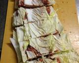 白菜と塩昆布入り豚ミンチのミルフィーユ鍋作り方5写真