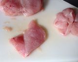 鶏胸肉で作るロールチキンのフリッター作り方1写真