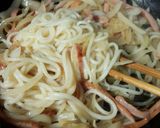 残ったうどんで☆簡単洋風焼きうどん作り方4写真