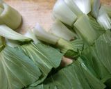 チンゲン菜 ニラの 絶品！ 中華スープ作り方1写真