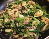 さば水煮缶deかぶ菜と油揚げの炒め煮作り方2写真