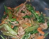味付牛肉とほうれん草の和風パスタ作り方5写真