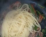 味付牛肉とほうれん草の和風パスタ作り方6写真