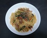 味付牛肉とほうれん草の和風パスタ作り方8写真