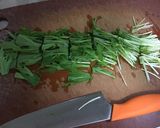 水菜の柚子胡椒クリームパスタ作り方1写真