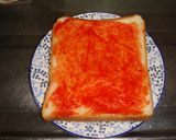 ハムとチーズのピザトーストふぅ（＾ε＾）作り方1写真