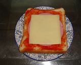 ハムとチーズのピザトーストふぅ（＾ε＾）作り方3写真